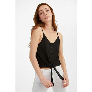 Top cu decolteu in V si snururi imagine