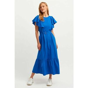 Rochie de bumbac cu maneci cu volane imagine