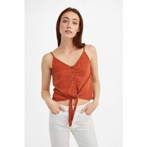 Top cu decolteu in V si snururi imagine