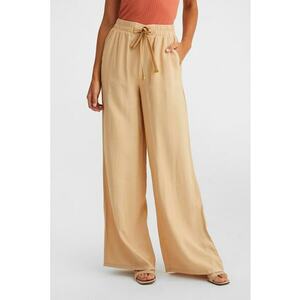 Pantaloni evazati cu talie inalta cu snur in talie imagine