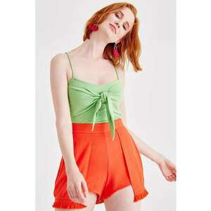 Top slim fit cu funda imagine