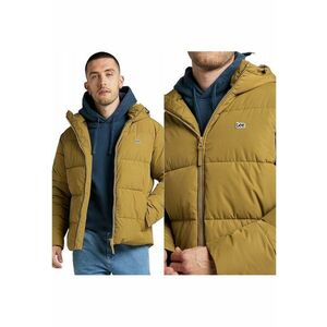 Jacheta Barbati - Puffer Jacket - Regular Fit - Fermoar - 2 Buzunare - 100% Poliester - Calduroasa - Cu Gluga - Rezistenta La Apa - Ideala Pentru Iarna - Marimea 2XL - Galben imagine