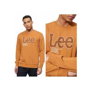 Hanorac Barbati - Seasonal Logo Crew Sws - Nepermis - Regular Fit - Simplu - 100% Bumbac - Confortabil - Stilat - Ideal Pentru Zi Cu Zi - Marimea 3XL - Portocaliu imagine