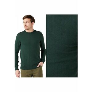 Pulover Barbati - Crewneck Knit - Regular Fit - 50% Bumbac - 45% Poliamid - 5% Lana - Calduros - Fara Inchidere - Confortabil - Ideal Pentru Zile Mai Racoroase - Marimea 4XL - Verde imagine