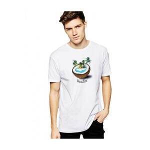 Tricou barbati alb - Beachin imagine