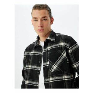 Camasa din amestec de bumbac cu model in carouri imagine