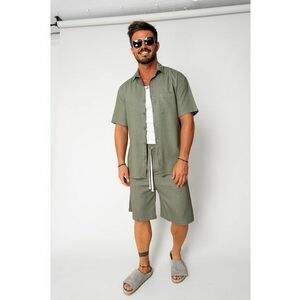 Set Lion din In camasa si pantalon scurt Olive 17716 imagine