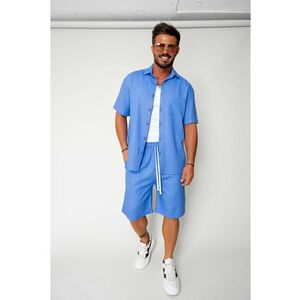 Set Lion din In camasa si pantalon scurt Blue 17723 imagine
