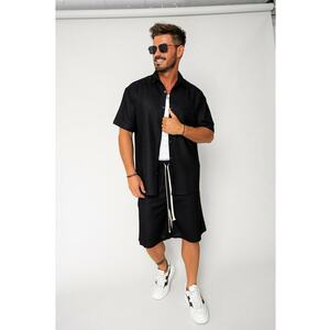 Set Lion din In camasa si pantalon scurt Black 17734 imagine