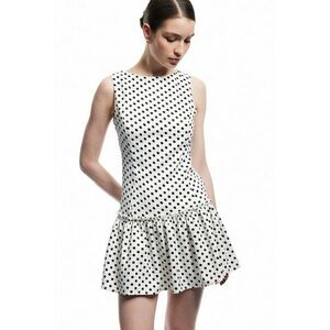 Rochie cu imprimeu cu buline - fara maneci imagine