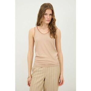 Top cu decolteu rotund si model uni imagine