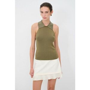 Bluza cu aplicatii de strasuri - fara maneci imagine