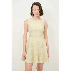 Rochie mini evazata cu detaliu metalic imagine