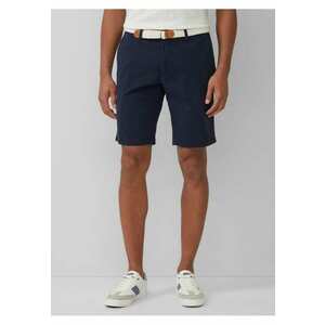 Pantaloni scurti barbati chino - Phoenix cu talie medie si croiala Regular fit - Bleumarin inchis imagine