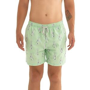 Pantaloni scurti de baie cu model si snur imagine