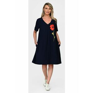 Rochie Dama - V-Neckline V342 - cu Pictura Realizata Manual imagine