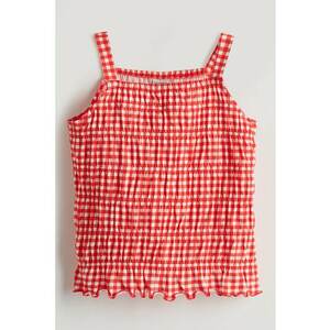 Top cu terminatie valurita si model in carouri imagine