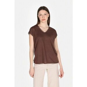 Tricou lejer cu decolteu in V imagine