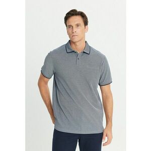 Tricou polo din material pique cu buzunar pe piept imagine