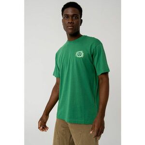 Tricou cu decolteu la baza gatului si imprimeu grafic imagine