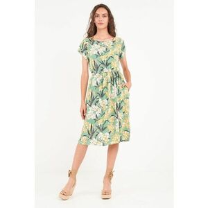 Rochie cu imprimeu - croiala A si buzunare laterale imagine