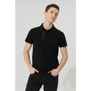 Tricou polo de bumbac cu fenta cu nasturi imagine