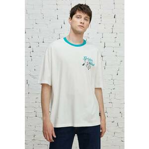 Tricou supradimensionat din bumbac cu imprimeu imagine