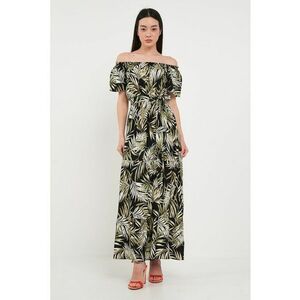 Rochie maxi cu model si decolteu pe umeri imagine