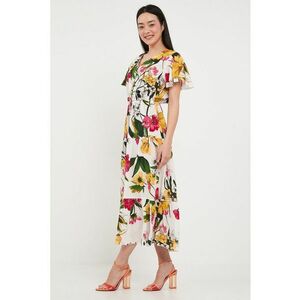 Rochie mini cu imprimeu si fronseuri imagine