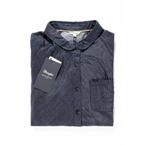 Camasa Dama - Model 1PKT DENIM BLOUSE - Croiala Clasica Regular Fit - 100% Lyocell - Usoara Si Moale - Cu Nasturi - Buzunar La Piept - Buna Pentru Fiecare Zi Si Tinute Casual - Marimea XS - Albastru imagine