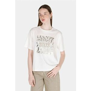 Tricou cu maneci cazute si imprimeu imagine