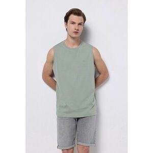 Tricou uni din bumbac - fara maneci imagine