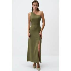 Rochie cu decolteu pe un umar si slit lateral imagine