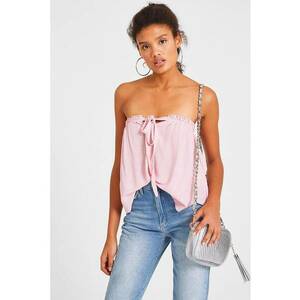 Top cu prindere cu snur pe partea din fata - fara bretele imagine