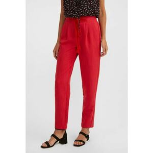 Pantaloni crop cu talie inalta si snur de ajustare imagine