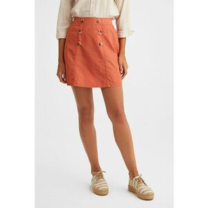 Fusta scurta cu talie inalta si nasturi decorativi imagine