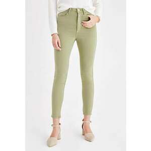 Pantaloni skinny din amestec de modal cu talie inalta imagine
