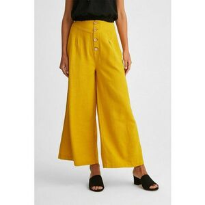 Pantaloni evazati cu talie inalta si nasturi imagine