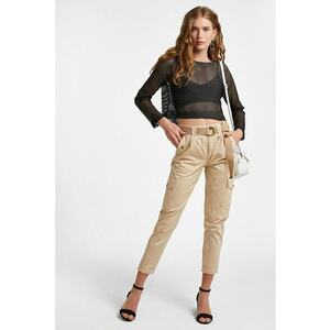 Pantaloni crop cu talie inalta imagine