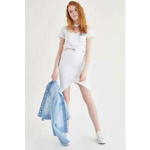 Fusta cambrata cu talie inalta imagine