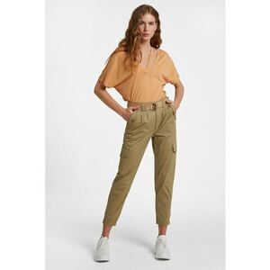 Pantaloni crop cu talie inalta imagine