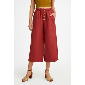 Pantaloni din amestec de in cu croiala ampla imagine