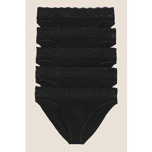 Set de chiloti cu talie inalta - 5 perechi imagine