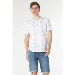 Tricou din bumbac cu model nautic imagine