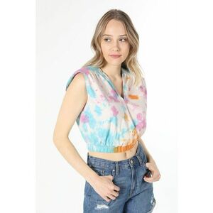 Bluza cu model tie-dye si terminatie elastica imagine