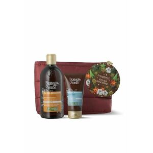 Set Cadou Ingrijire Corp - Gel de Dus si Crema de Maini - Hidrateaza si Curata Pielea - Cu 5 Uleiuri Exceptionale si Geanta de Catifea - Oli del Benessere - Ideal pentru Ingrijire Zilnica - 400 ML - 75 ML imagine