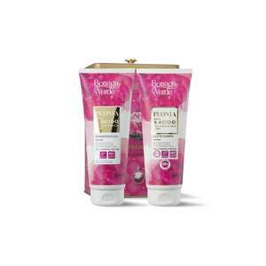 Set cadou ingrijire corp cu extract bujor - in cutie metalica - Peonia e Acido ialuronico - 2x200 ML - imagine