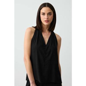 Top din amestec de in cu decolteu in V imagine