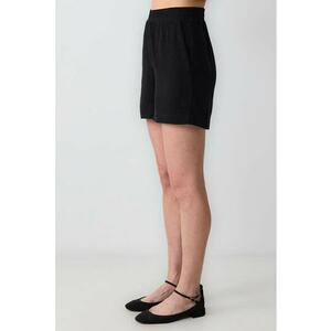 Pantaloni scurti din amestec de in cu talie inalta imagine