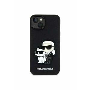 Husa de protectie Saffiano Karl and Choupette NFT pentru iPhone 14 - Negru imagine